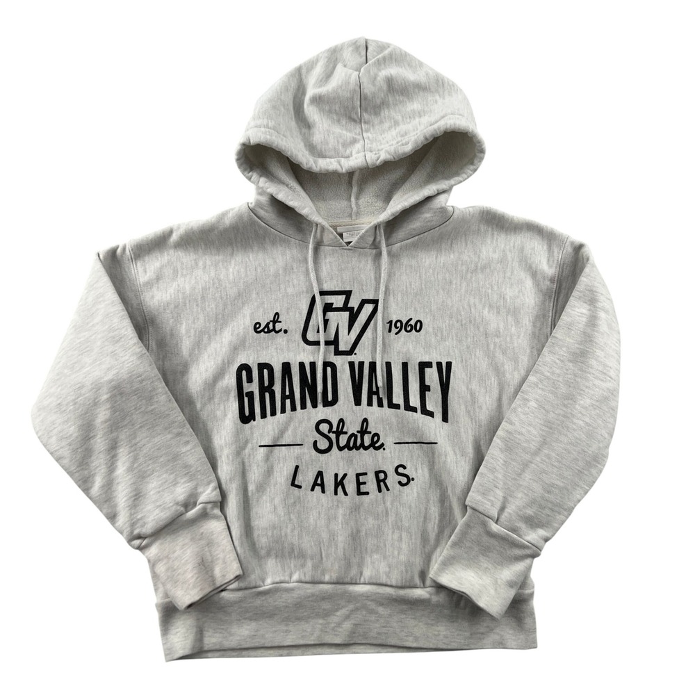 VTG Champion Reverse Weave Grand Valley State Lakers Hoodie Gray Mens Medium Y2K